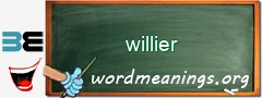 WordMeaning blackboard for willier
